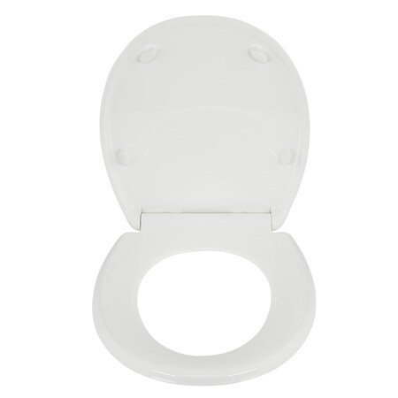 Bath Royale Executive Soft Close Toilet Seat, Polypropylene, Round, White BR500-00